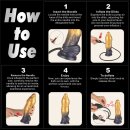 LoveToy Dual Density Inflatable Dildo 10" / 25 cm Gold/Black