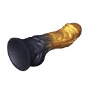 LoveToy Dual Density Inflatable Dildo 8" / 20 cm Gold/Black