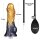 LoveToy Dual Density Inflatable Dildo 8" / 20 cm Gold/Black
