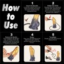 LoveToy Dual Density Inflatable Dildo 7,5" / 19 cm Gold/Black