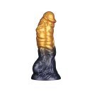 LoveToy Dual Density Inflatable Dildo 7,5" / 19 cm Gold/Black