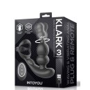 INTOYOU Klark Waving & Vibrating Anal Plug with Remote Black