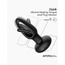 INTOYOU Zack Anal Plug with Flipping Tongue  (with App Control) Black