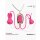 INTOYOU Tickly Nipple Clamps with Necklace (with App Control) - Pink