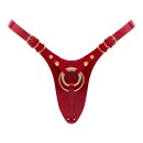 Strap-On-Me Faux Leather Harness Fabulous Red Gold One Size