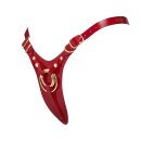 Strap-On-Me Faux Leather Harness Fabulous Red Gold One Size