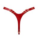 Strap-On-Me Faux Leather Harness Fabulous Red Gold One Size