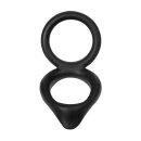 Rimba Silicone Penis Ring with Ball Ring Black Ø...