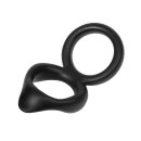 Rimba Silicone Penis Ring with Ball Ring Black Ø 3.5 cm