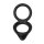 Rimba Silicone Penis Ring with Ball Ring Black Ø 3.5 cm