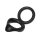 Rimba Silicone Penis Ring with Ball Ring Black Ø 3.5 cm