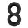 Rimba Penis Ring in Figure-8 Shape Silicone Black Ø 2 cm