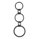Rimba Triple Rubber Cock Ring Black Ø 5 cm