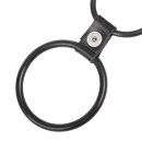 Rimba Triple Rubber Cock Ring Black Ø 5 cm