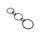 Rimba Triple Rubber Cock Ring Black Ø 5 cm