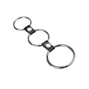 Rimba Triple Metal Cock Ring Silver Black Ø 5 cm
