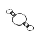 Rimba Penis Ring with Attachment Rings Silver Black Ø 5 cm