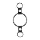 Rimba Penis Ring with Attachment Rings Silver Black Ø 5 cm
