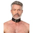 Rimba Lederhalsband mit Metallschnalle Schwarz