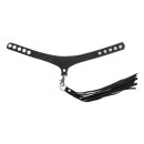 Rimba Suede Collar with Detachable Whip Black