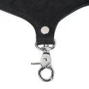 Rimba Wildlederhalsband mit abnehmbarer Peitsche Schwarz