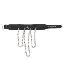 Rimba Halsband mit Metallketten Silber Schwarz