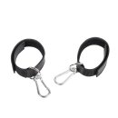 Rimba Lederhandfesseln mit Klettverschluss Schwarz