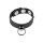 Rimba Leather Cock Ring with Metal O-Ring Black