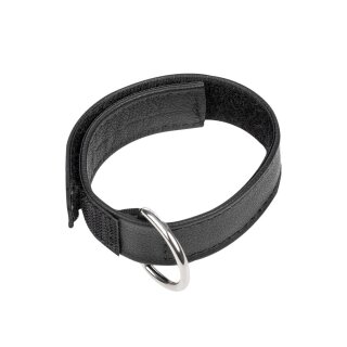 Rimba Leather Cock Strap with Velcro Fastener Black