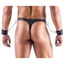 Svenjoyment Thong with Soft Handcuffs Black XL
