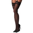 Obsessive Lecille Straps-Strümpfe Schwarz 2XL-3XL