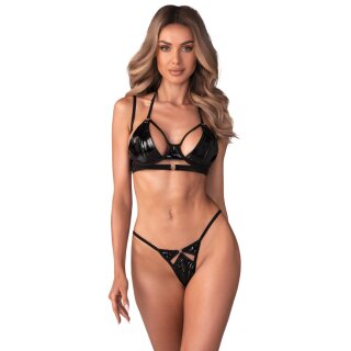 Obsessive Keira Lise 2-Piece Set with Bra and Thong Black S-M