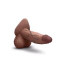 B-Vibe Slipskin Realistic Silicone Dildo 6 Inch Girthy Brown