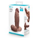 B-Vibe Slipskin Realistic Silicone Dildo 7 Inch Girthy Brown