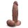 B-Vibe Slipskin Realistic Silicone Dildo 7 Inch Girthy Brown