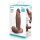 B-Vibe Slipskin Realistic Silicone Dildo 7 Inch Girthy Brown