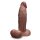 B-Vibe Slipskin Realistic Silicone Dildo 8 Inch Girthy Brown