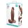 B-Vibe Slipskin Realistic Silicone Dildo 8 Inch Girthy Brown