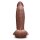 B-Vibe Slipskin Realistic Silicone Dildo 8 Inch Girthy Brown