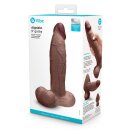 B-Vibe Slipskin Realistic Silicone Dildo 9 Inch Girthy Brown