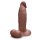 B-Vibe Slipskin Realistic Silicone Dildo 9 Inch Girthy Brown