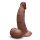 B-Vibe Slipskin Realistic Silicone Dildo 6.5 Inch Curved Brown