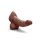 B-Vibe Slipskin Realistic Silicone Dildo 6.5 Inch Curved Brown