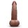 B-Vibe Slipskin Realistic Silicone Dildo 6.5 Inch Curved Brown