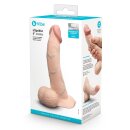 B-Vibe Slipskin Realistic Silicone Dildo 8 Inch Curved Cream