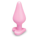 B-Vibe Silicone Anal Plug Heart Base Pink