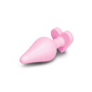 B-Vibe Silicone Anal Plug Heart Base Pink