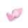 B-Vibe Silicone Anal Plug Heart Base Pink