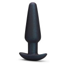 B-Vibe Hefty gewichteter Silikon Analplug Schwarz