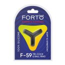 Forto F-59 Tri Cock And Ball Ring Schwarz